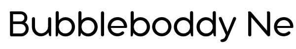 Bubbleboddy Neue font preview